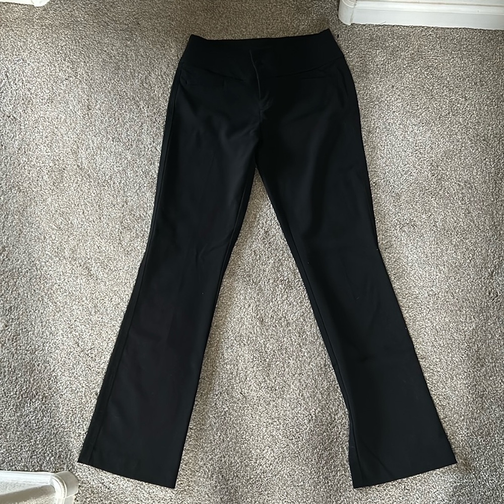 Black Hollywood flare slacks size 1